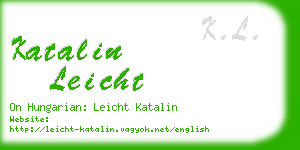 katalin leicht business card